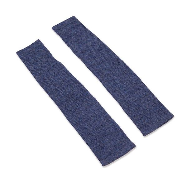 Alternate image for Navy 100 Baby Alpaca Cable Knit Fingerless Mitts from Peru Luscious Twist in Navy