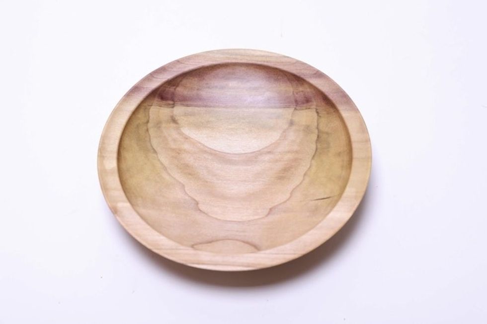 Rainbow Tulip Poplar Wooden Bowl   #2446   6 1/2" x 1 1/4"