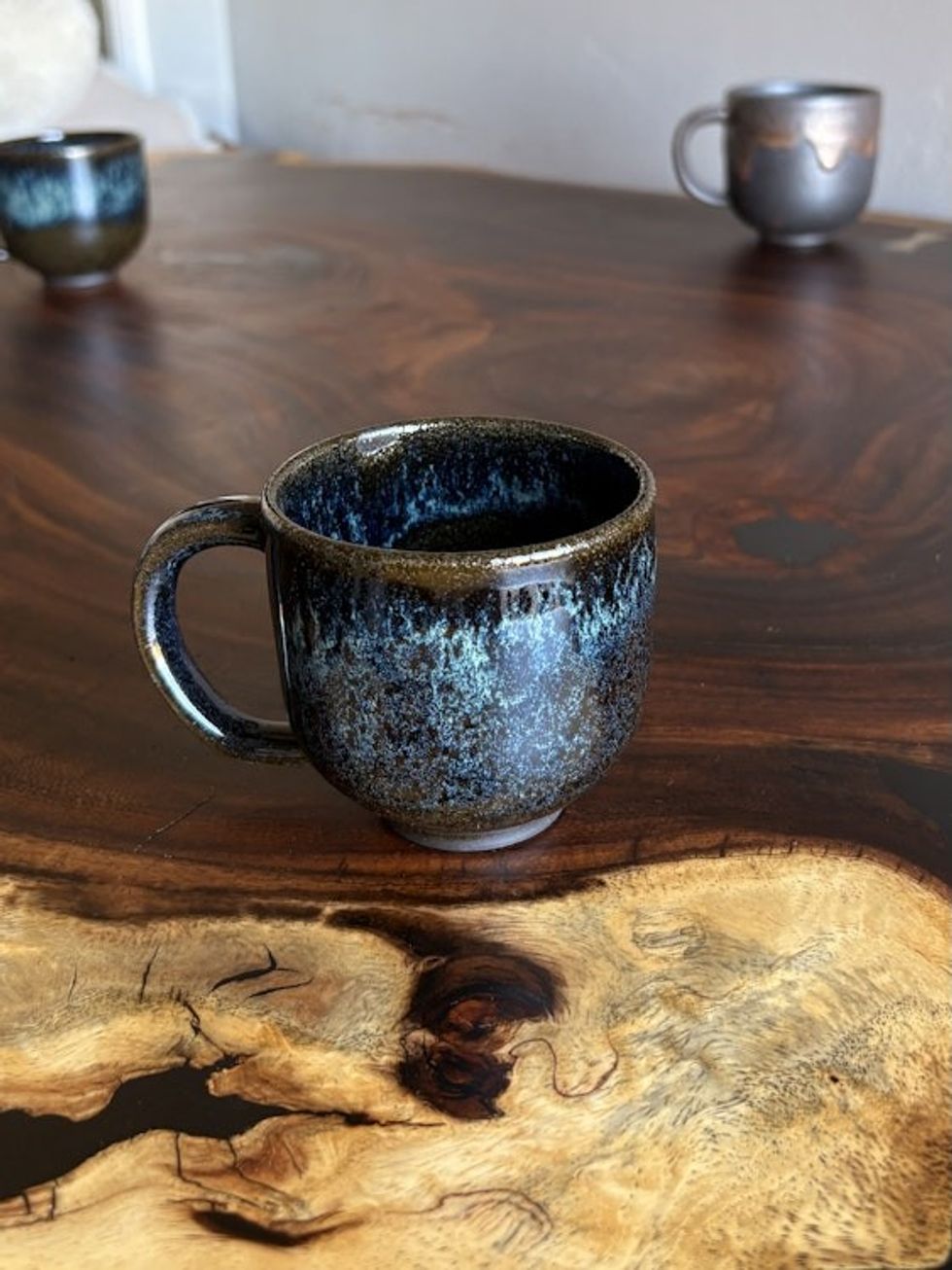 Black clay mug 2