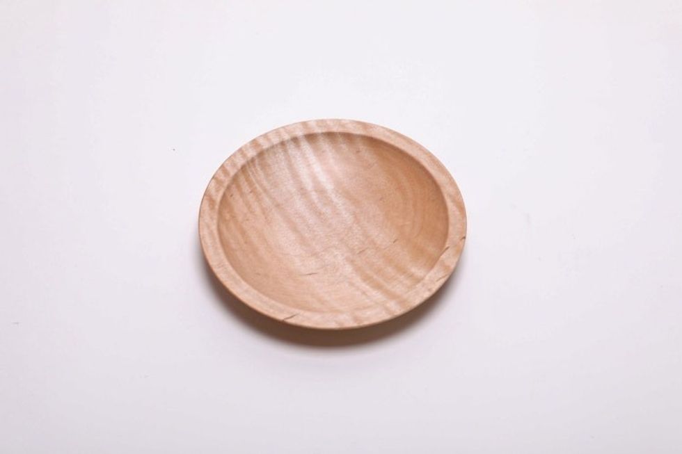 #2358 Flame Maple Wooden Jewelry Dish 5" x 7/8"