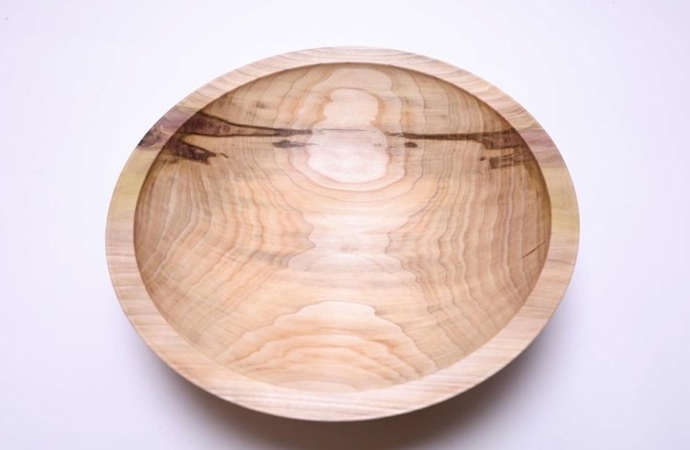 #2427 Tulip Poplar Wooden Fruit and Salad Bowl 14 1/2" x 4 3/8"