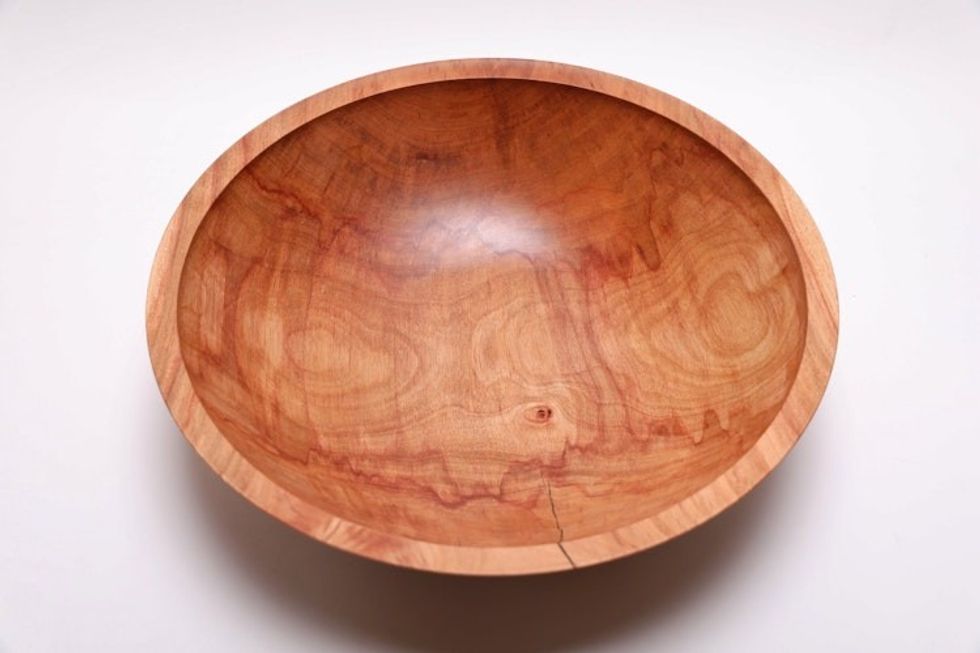 #2363 River Birch Wooden Fruit and Salad Bowl 14 1/8" x 4 1/4"