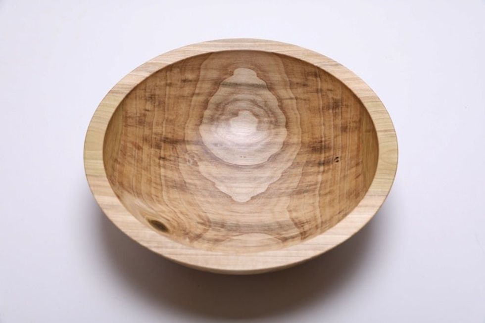 #2370 Tulip Poplar Wooden Fruit and Salad Bowl 11 1/4" x 3 5/8"