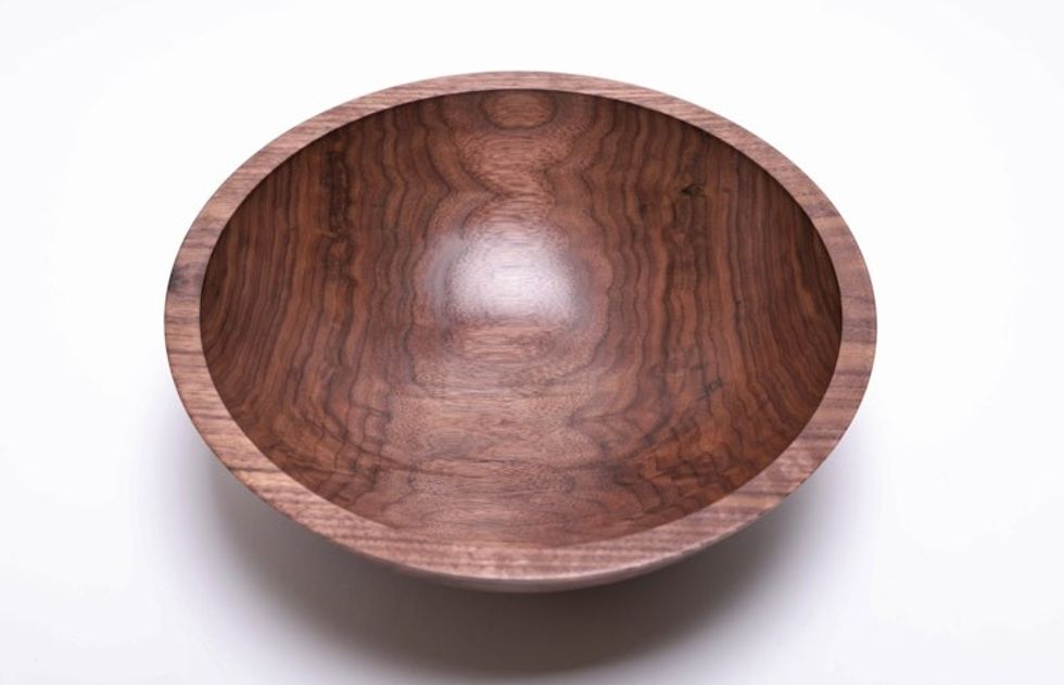 #2344 Wild Black Walnut Wooden Fruit and Salad Bowl 12 5/8" x 4 1/8"