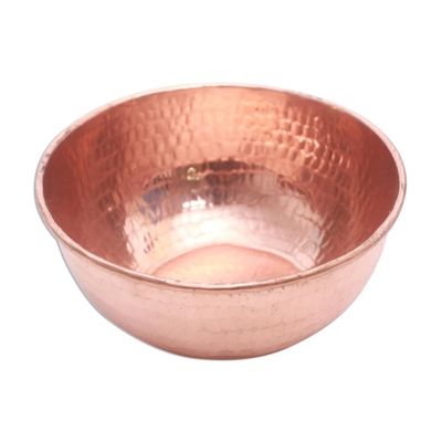 Alternate image for Hammered Copper Bowl Handcrafted in Bali Gleaming Meal