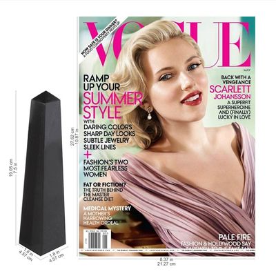 Alternate image for Geometric Onyx Obelisk Sculptures Pair of 2 Day and Night