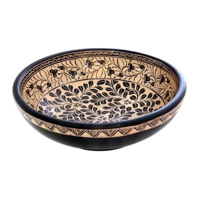 Alternate image for Wood batik centerpiece Harvest in Java