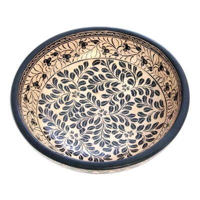 Alternate image for Wood batik centerpiece Harvest in Java