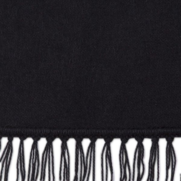 Alternate image for Woven Alpaca Blend Scarf for Men in Solid Black Ebony Gift of Warmth