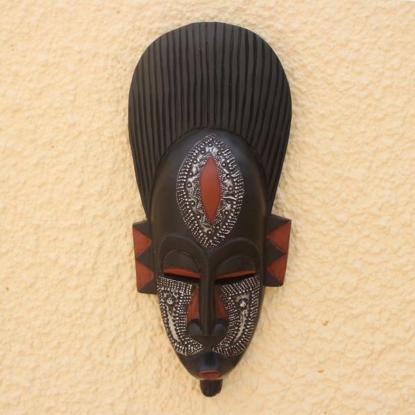 Alternate image for Handcrafted African Wood Mask In Silence