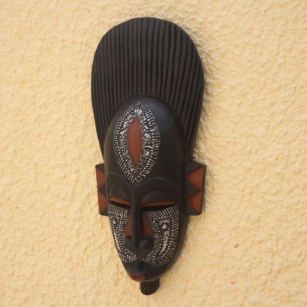 Alternate image for Handcrafted African Wood Mask In Silence