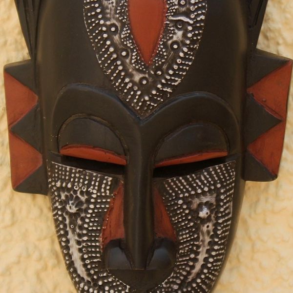 Alternate image for Handcrafted African Wood Mask In Silence