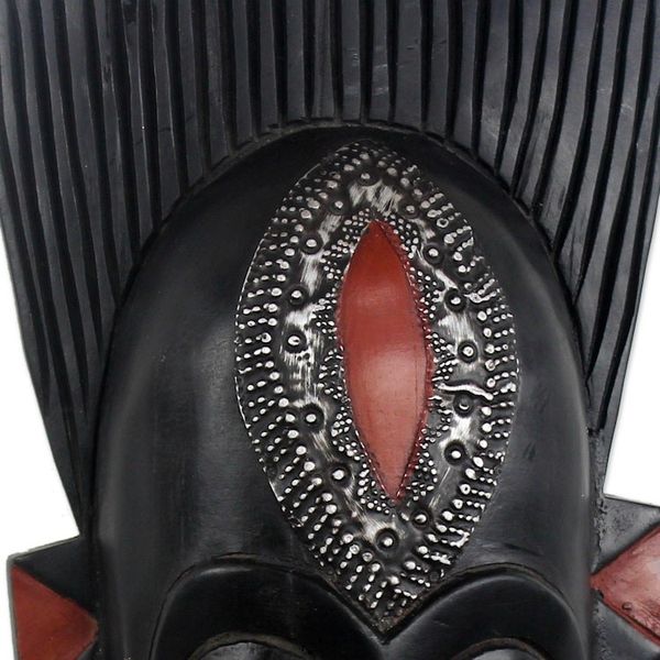 Alternate image for Handcrafted African Wood Mask In Silence