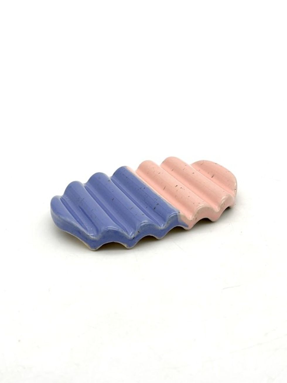 Indigo Pink Colorblock Ceramic Soap Dish