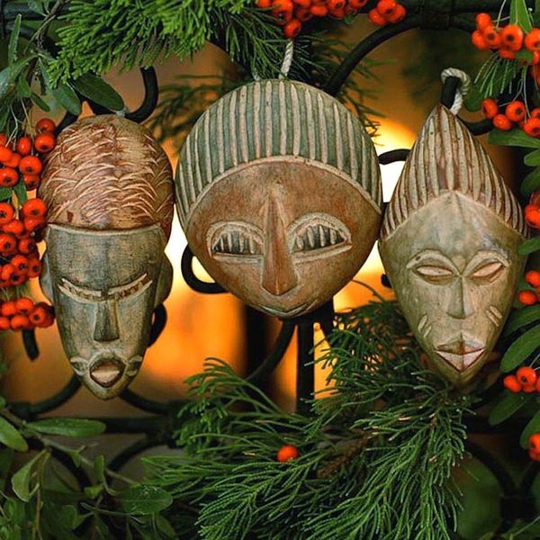 Alternate image for African Wood Christmas Ornaments Set of 3 Three Kings
