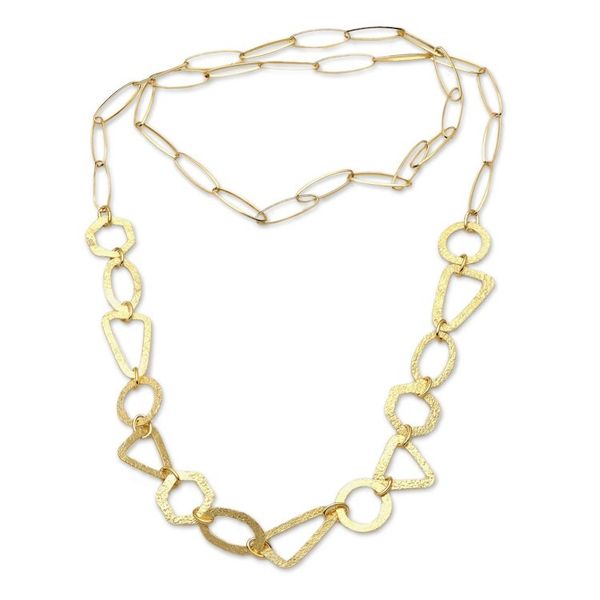 Alternate image for Gold-Plated Sterling Silver Geometric Pendant Necklace Geometry