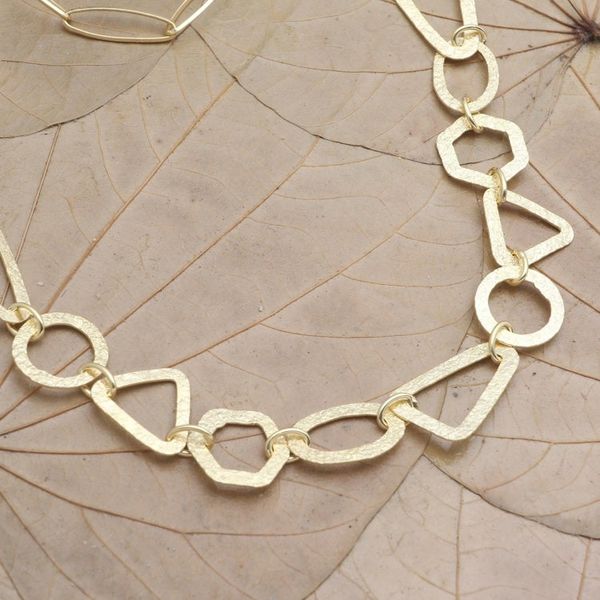 Alternate image for Gold-Plated Sterling Silver Geometric Pendant Necklace Geometry