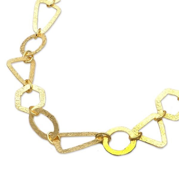Alternate image for Gold-Plated Sterling Silver Geometric Pendant Necklace Geometry