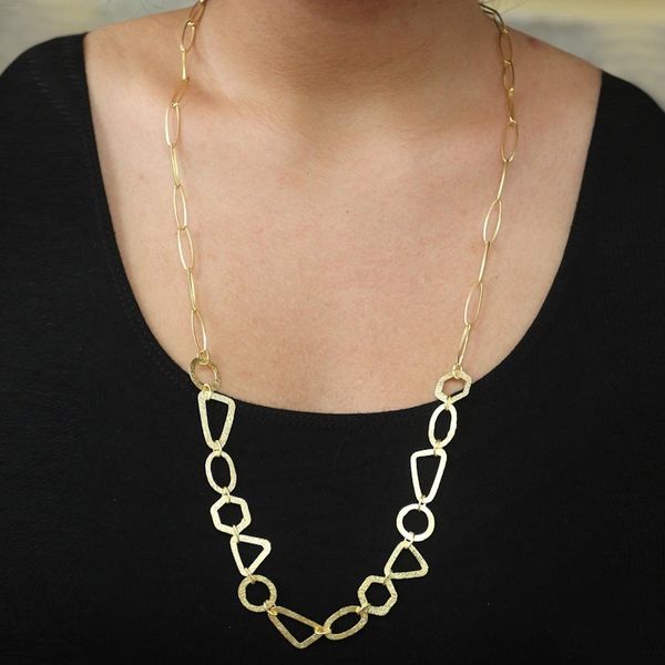 Alternate image for Gold-Plated Sterling Silver Geometric Pendant Necklace Geometry