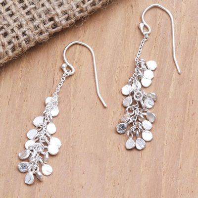 Alternate image for Artisan Crafted Sterling Silver Dangle Earrings Sprinkling Seeds