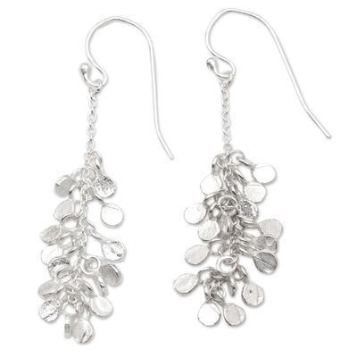 Alternate image for Artisan Crafted Sterling Silver Dangle Earrings Sprinkling Seeds