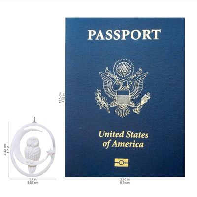 Alternate image for Owl and Moon Bone Pendant Necklace Handmade in Bali Magic Night