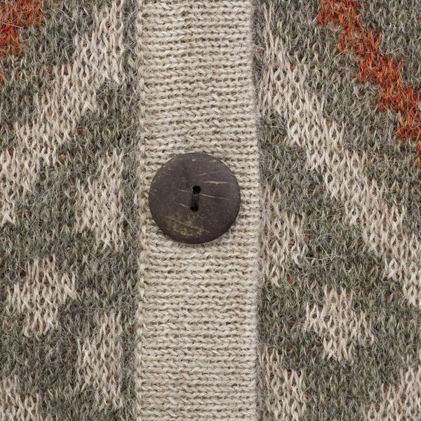 Alternate image for Zigzag Pattern Mens 100 Alpaca Cardigan from Peru Andean Zigzag