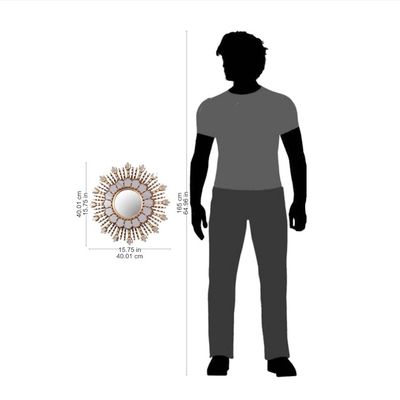 Alternate image for Round Sun-Like Wall Mirror Hand Crafted in Peru Cuzco Radiance