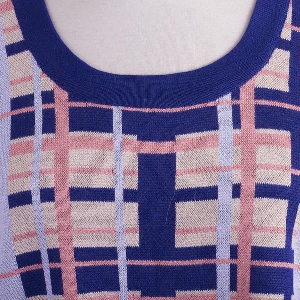 Alternate image for Hand Made Cotton Blend Plaid Oversized Top from Peru Melon Spring T-Shirt
