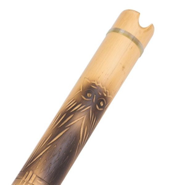 Alternate image for Peruvian Bamboo Quena Flute Night Owl