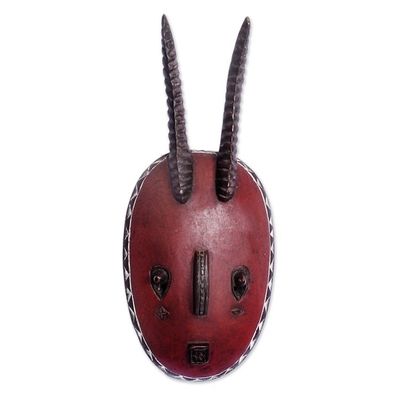 Alternate image for Handcrafted Ivoirian Wood Mask Youthful Spirit Dance