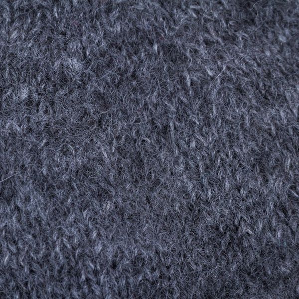 Alternate image for Reversible Grey and Black 100 Alpaca Hat Knitted by Hand Shadows at Dusk