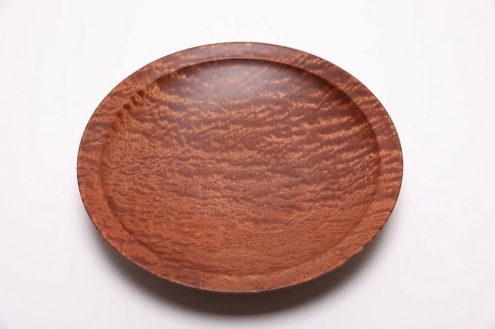 #2481 Pommele Sapele Wooden Bowl 11 1/2" x 2"