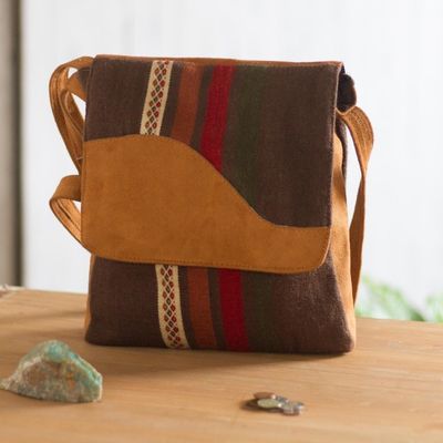 Alternate image for Suede Accented Wool Blend Sling from Peru Mountain Walker