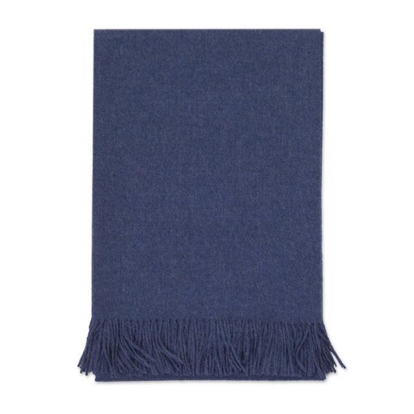 Alternate image for 100 Baby Alpaca Throw Blanket in Solid Azure from Peru Blissful Dream in Azure