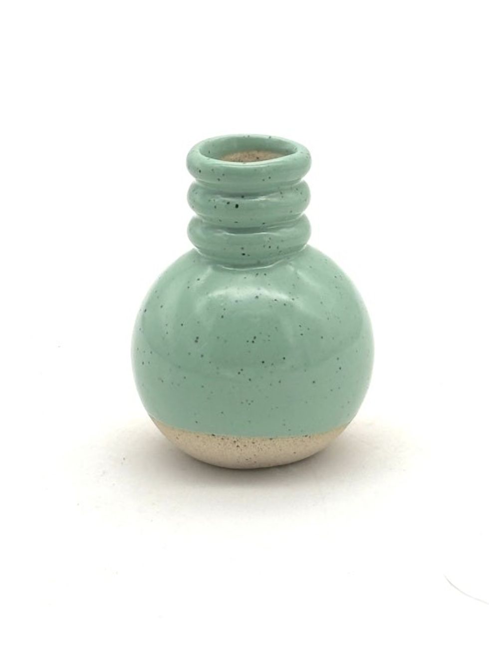 Aqua Round Bud Vase