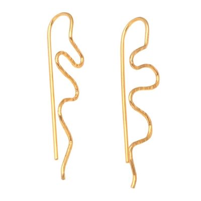 Alternate image for 18k Gold-plated Hand-crafted Drop Earrings from Indonesia Beautiful Movement