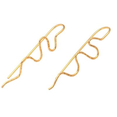 Alternate image for 18k Gold-plated Hand-crafted Drop Earrings from Indonesia Beautiful Movement