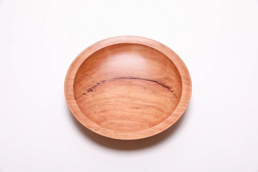 #2494 Wild Black Cherry Wooden Dish 7 3/4" x 1 1/2"