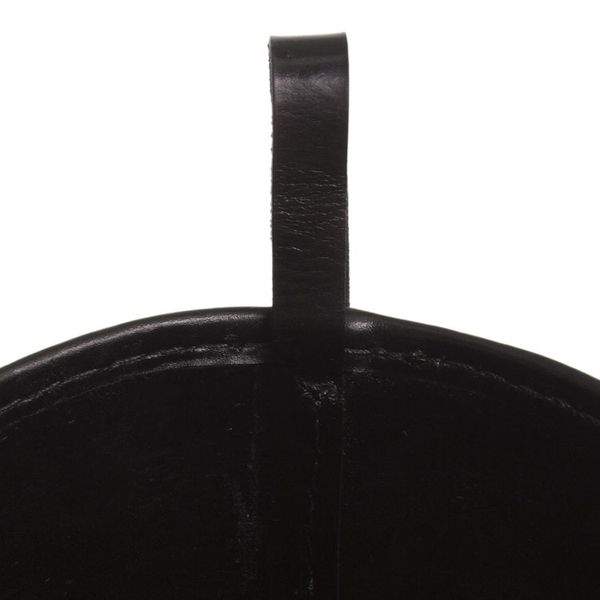 Alternate image for Artisan Crafted Inca Leather Brown Waste Basket Warrior Guard
