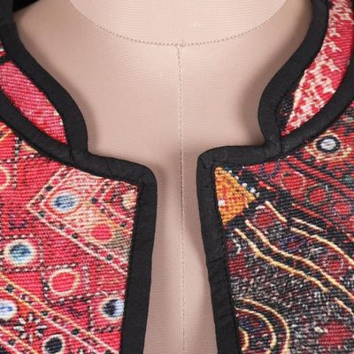 Alternate image for Printed Cotton Jacket with Various Motifs from India Blissful Variety