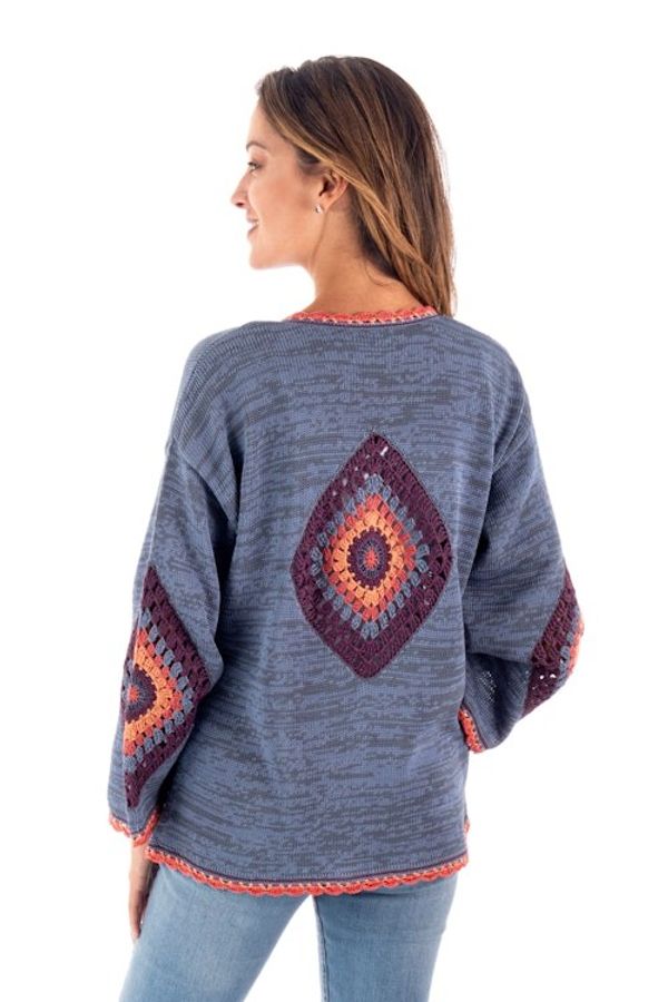 Alternate image for Hand-Crocheted Open Cardigan Andes Sunrise