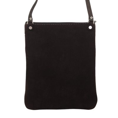 Alternate image for Brown and Teal Llama Pattern Leather Accented Suede Sling The Llama Way