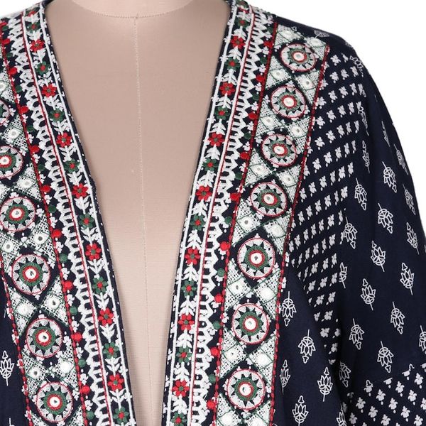 Alternate image for Embroidered Open Jacket in Midnight Blue Boho Beauty