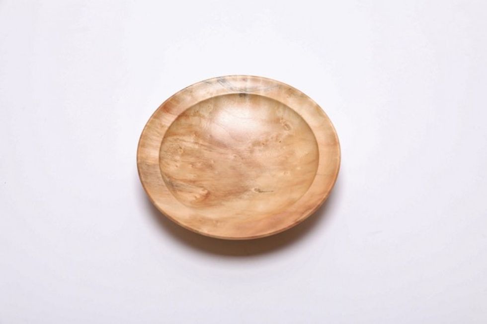 #2500 Box Elder Burl Wooden Ring Dish 4 3/4" x 1"