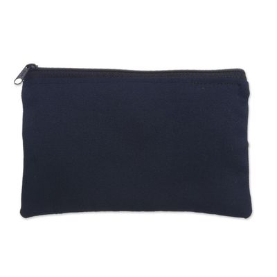 Alternate image for Grazing Alpacas Colorful Cotton Blend Appliqu Pencil Case Happy Alpaca