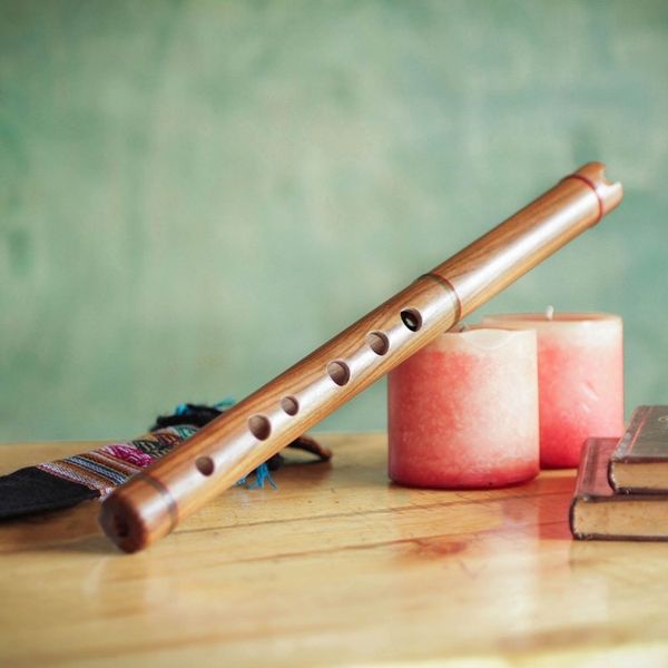 Alternate image for Quena Wood Inca Flute with Case Handmade in Peru Jacaranda