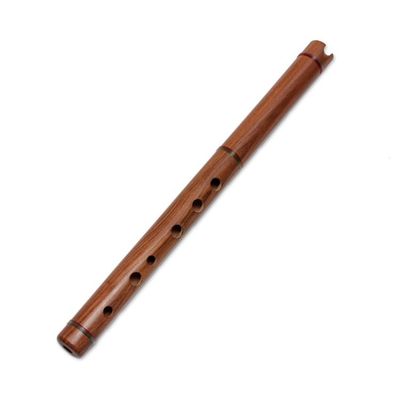 Alternate image for Quena Wood Inca Flute with Case Handmade in Peru Jacaranda
