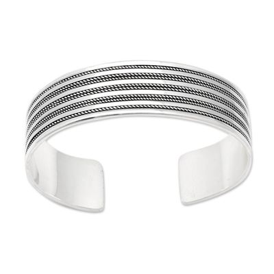 Alternate image for Minimalist-Inspired Sterling Silver Cuff Bracelet from Bali Minimalist Bali
