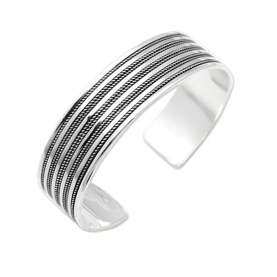 Alternate image for Minimalist-Inspired Sterling Silver Cuff Bracelet from Bali Minimalist Bali